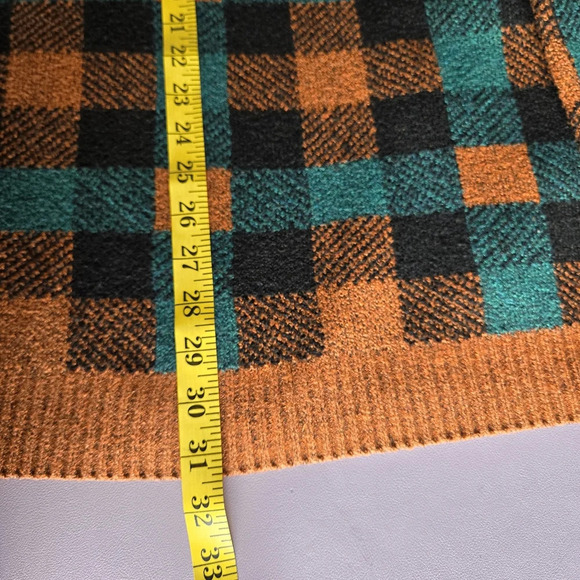 Studio Park Sweater Plaid‎ Mens 2X Coastal Eclecric Gradpa Cozy Soft Fisherman - Picture 12 of 12